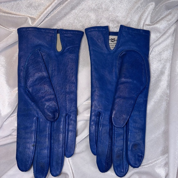 Vintage Hudson’s Bay Company Blue Leather Women’s Gloves – Size 8 | 💙 - Picture 5 of 8